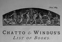 Book cover of "Chatto & Windus's List of Books, May 1883"