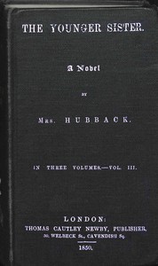 Book cover of "The Younger Sister: A Novel, Vol. III."