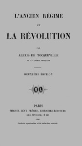 Book cover of "L'ancien régime et la révolution"