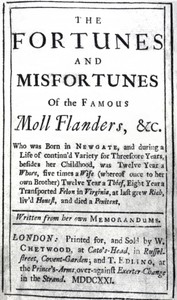 Book cover of "The Fortunes and Misfortunes of the Famous Moll Flanders"