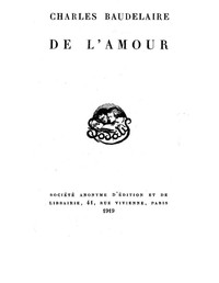 Book cover of "De l'amour"