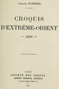 Book cover of "Croquis d'Extrême-Orient, 1898"