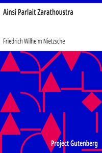 Book cover of "Ainsi Parlait Zarathoustra"