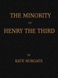 Book cover of "The Minority of Henry the Third"