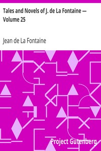 Book cover of "Tales and Novels of J. de La Fontaine — Volume 25"