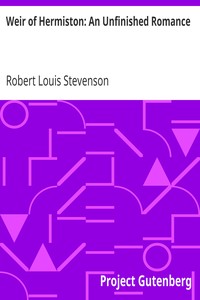 Book cover of "Weir of Hermiston: An Unfinished Romance"