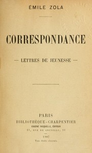 Book cover of "Correspondance: Lettres de jeunesse"
