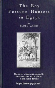 Book cover of "The Boy Fortune Hunters in Egypt"