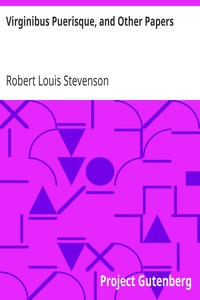 Book cover of "Virginibus Puerisque, and Other Papers"