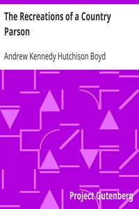 Book cover of "The Recreations of a Country Parson"