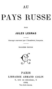 Book cover of "Au pays russe"