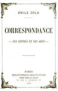 Book cover of "Correspondance: Les lettres et les arts"