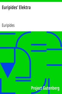 Book cover of "Euripides' Elektra"