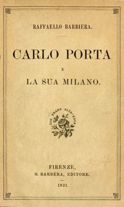 Book cover of "Carlo Porta e la sua Milano"