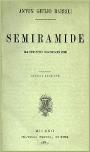 Book cover of "Semiramide: Racconto babilonese"