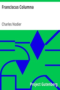 Book cover of "Franciscus Columna - The Last Novella of Charles Nodier"