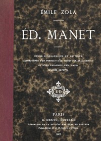 Book cover of "Ed. Manet: étude biographique et critique"
