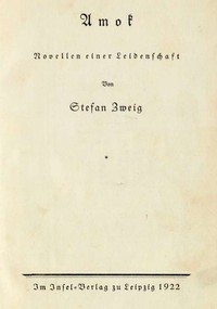 Book cover of "Amok: Novellen einer Leidenschaft"