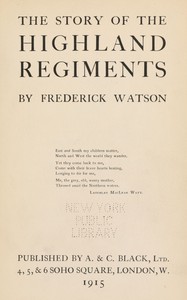 Book cover of "The Story of the Highland Regiments"