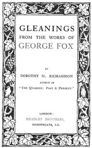Book cover of "Gleanings from the Works of George Fox"