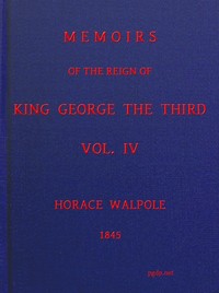 Book cover of "Memoirs of the Reign of King George the Third, Volume 4 (of 4)"