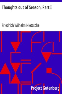 Book cover of "Thoughts out of Season, Part I"