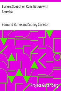 Book cover of "Burke's Speech on Conciliation with America"