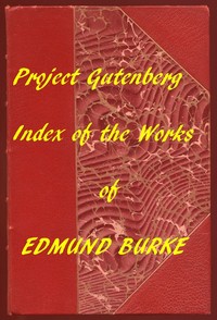 Book cover of "Index of the Project Gutenberg Works of Edmund Burke"