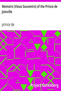 Book cover of "Memoirs (Vieux Souvenirs) of the Prince de Joinville"
