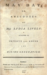 Book cover of "May Day; or, Anecdotes of Miss Lydia Lively - Intended to improve and amuse the rising generation"