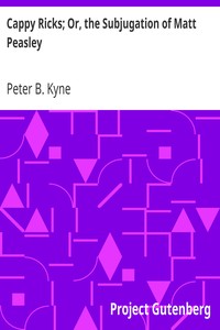 Book cover of "Cappy Ricks; Or, the Subjugation of Matt Peasley"