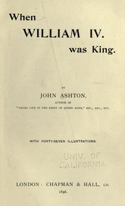 Book cover of "When William IV. Was King"