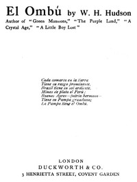 Book cover of "El Ombú"