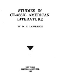 Book cover of "Studies in Classic American Literature"