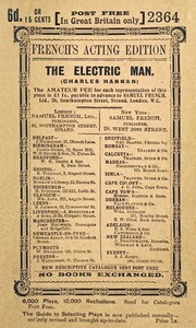 Book cover of "The Electric Man - Being the One Act Version of the Three Act Farcical Comedy of the Same Name"