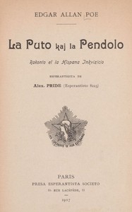 Book cover of "La Puto kaj la Pendolo: Rakonto el la Hispana Inkvizicio"