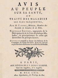 Book cover of "Avis au peuple sur sa santé - ou traité des maladies les plus fréquentes"