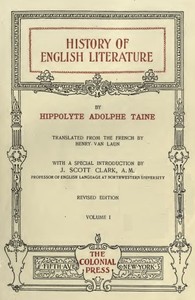 Book cover of "History of English Literature Volume 1 (of 3)"