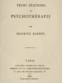 Book cover of "Trois Stations de psychothérapie"