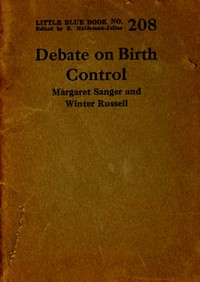 Book cover of "Debate on birth control. Margaret Sanger and Winter Russell"