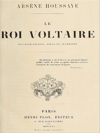 Book cover of "Le roi Voltaire"
