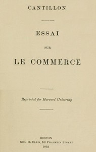 Book cover of "Essai sur le commerce"