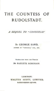 Book cover of "The Countess of Rudolstadt - A Sequel to "Consuelo""