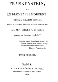 Book cover of "Frankenstein, ou le Prométhée moderne Volume 1 (of 3)"