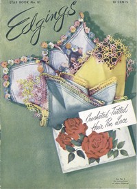 Book cover of "Edgings: crocheted, tatted, hair pin lace"