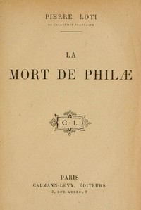 Book cover of "La mort de Philæ"