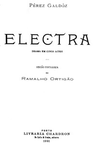 Book cover of "Electra: Drama em cinco actos"