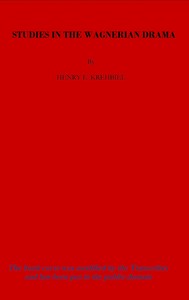 Book cover of "Studies in the Wagnerian Drama"