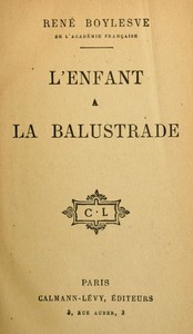 Book cover of "L'enfant à la balustrade"