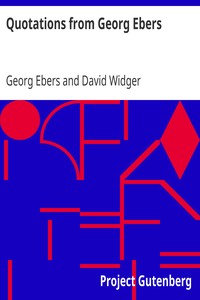 Book cover of "Quotations from Georg Ebers"